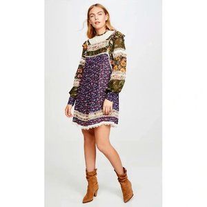 NTW Farm Rio | Mixed Liberty Mini Dress | XS